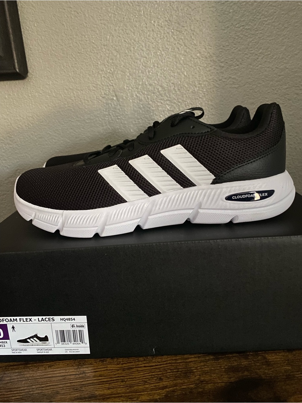 adidas Men’s Black and White Athletic Trainers